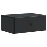 vidaXL Cabinet de chevet mural 2 Pièces Noir 49 x 34 5 x 20 cm