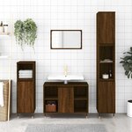 vidaXL Armoire de bain chêne marron 30x30x100 cm bois d'ingénierie