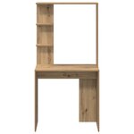 vidaXL Bureau chêne artisanal 78.5 x 37 x 154.5 cm Bois d'ingénierie