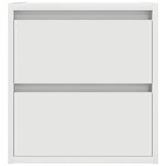 vidaXL Table de chevet murale blanc 38x34x40 cm