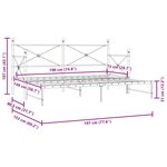 vidaXL Lit de jour avec gigogne sans matelas noir 75x190 cm