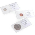 Pochettes numismatiques à 2 poches pour pièces de monnaie 42mm.
