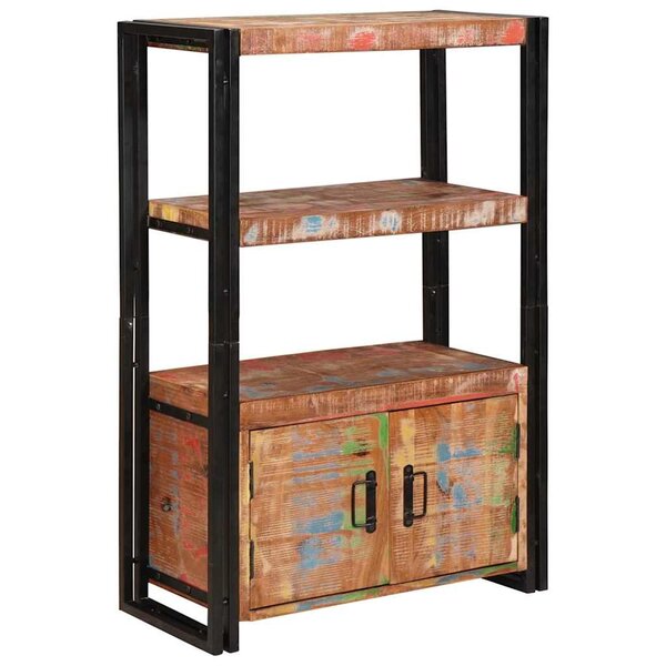 vidaXL Bibliothèque avec portes Marron Bois Recyclé Massif et Métal