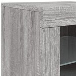 vidaXL Buffet avec lumières LED sonoma gris 181 5x37x67 cm