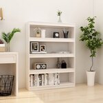 vidaXL Bibliothèque/Séparateur de pièce Blanc 100x30x135 5 cm Pin