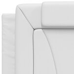 vidaXL Cadre de lit avec tête de lit Blanc 80x200 cm Similicuir