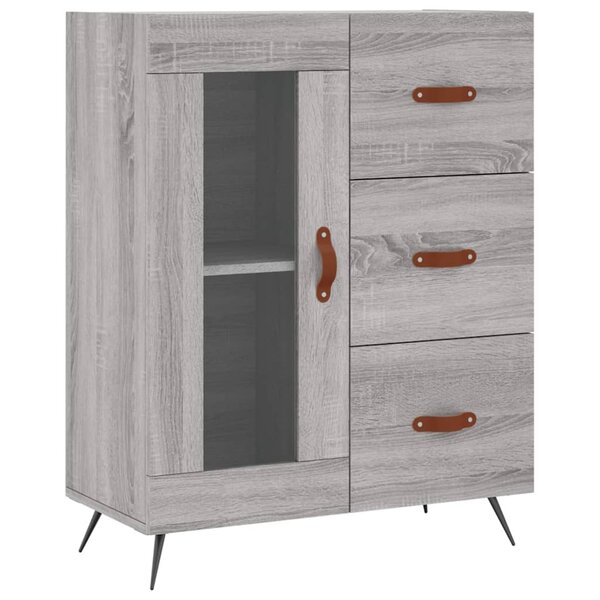 vidaXL Buffet sonoma gris 69 5x34x90 cm bois d'ingénierie