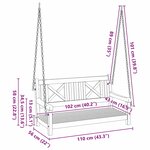 vidaXL Banc de jardin balançoire 2 places 110 x 56 x 58 cm en bois d'acacia solide