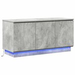 vidaXL Meuble TV avec LED Gris béton 100 x 38 x 49 cm