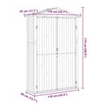 vidaXL Abri de jardin Anthracite 116x45x175 cm Acier galvanisé