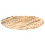 vidaXL Dessus de table Bois de manguier solide Rond 15-16 mm 80 cm