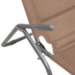 vidaXL Chaises longues pliables 2 Pièces taupe textilène et acier