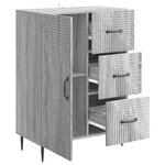 vidaXL Buffet Sonoma gris 66 x 34 5 x 89 5 cm Bois d'ingénierie