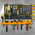 vidaXL Panneau porte-outils 500x1000 mm 50 crochets PP