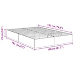 vidaXL Cadre de lit ottoman avec stockage Chêne artisanal 120 x 190 cm