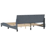 vidaXL Cadre de lit sans matelas gris foncé 180x200 cm velours