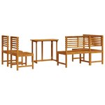 vidaXL Ensemble de banc de jardin 4 Pièces Marron Bois d'acacia massif