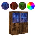 vidaXL Buffet chêne fumé 81x37x100 cm bois d'ingénierie