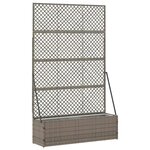 vidaXL Cache-pot de jardin Gris 105 x 30 x 170 cm Métal
