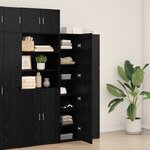 vidaXL Meuble Haut Chêne Noir 40x42 5x185 cm Bois d'ingénierie