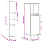 vidaXL Ensemble de meubles de salle de bain 3 Pièces chêne sonoma