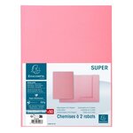 Paquet de 50 chemises 2 rabats SUPER 210 - 24x32cm Rose x 5 EXACOMPTA