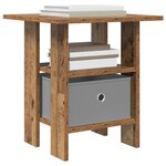 vidaXL Table de chevet 2 pc Bois ancien 41 x 40 x 45 cm