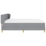 vidaXL Lit à Ressorts avec Matelas Crème 90x200 cm Tissu Gris clair