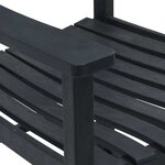 vidaXL Chaise à bascule de jardin noire 65x84x114 cm en HDPE