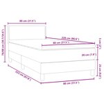 vidaXL Sommier à lattes de lit et matelas et LED vert foncé 80x220 cm velours