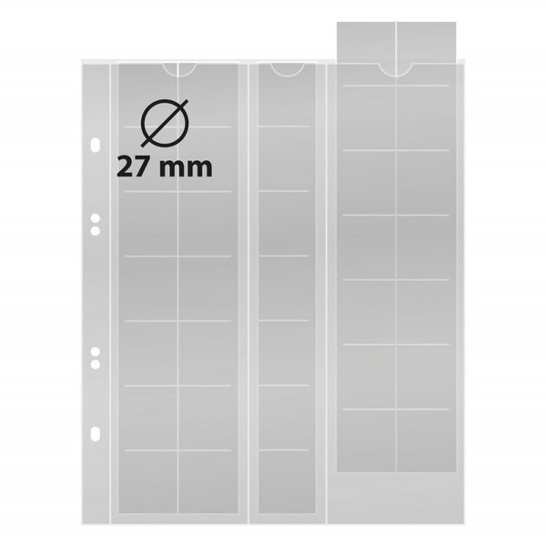 Feuilles numismatiques Multi-Collect pour 35 pièces de 2 euros. Intercalaires - Rouge