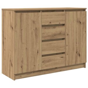 vidaXL Buffet et tiroirs chêne artisanal 100 5x35x76cm bois ingénierie