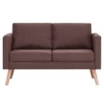 vidaXL Ensemble de canapé 2 Pièces Tissu Marron