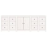 vidaXL Buffet Blanc 230x35x80 cm Bois massif de pin