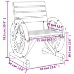 vidaXL Chaises de jardin lot de 2 58x58x78 5 cm bois de sapin massif
