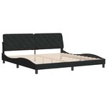 vidaXL Cadre de lit sans matelas noir 200x200 cm velours