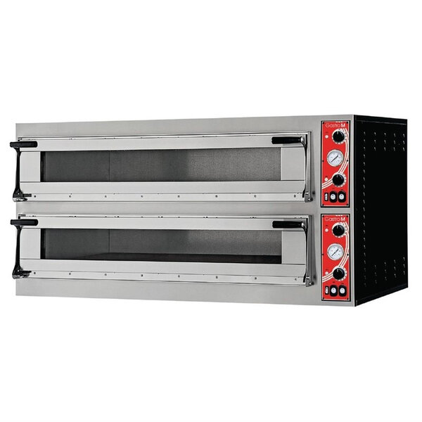 Four à pizza double electrique milan 2 - 400 v - gastro m -  - acier inoxydable 1305x600x745mm