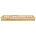 vidaXL Cadre de lit sans matelas 80x200 cm bois massif de chêne