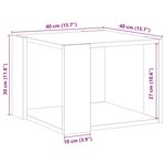 vidaXL Table basse vieux bois 40x40x30 cm bois d'ingénierie
