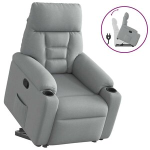 vidaXL Fauteuil inclinable Gris clair Tissu
