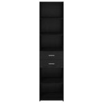 vidaXL Haut Armoire Chêne noir 45 x 42 5 x 185 cm Bois d'ingénierie