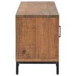 vidaXL Meuble TV Marron 110x35x48 cm Bois de pin massif