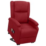 vidaXL Fauteuil de massage Rouge bordeaux Tissu