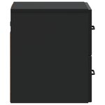 vidaXL Cabinet de chevet mural 2 Pièces Noir 34 5 x 33 x 40 cm