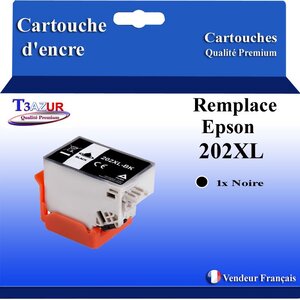 Cartouche Compatible pour Epson T02G1 / T02E1 (202XL) Noire pour Epson Expression Premium XP-6000 XP-6005