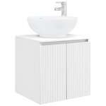vidaXL Vanité de lavabo mural Blanc 49 5 x 44 5 x 65 cm
