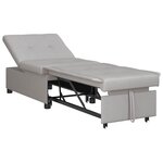 vidaXL Canapé-Lit Gris 194 x 67 x 37 cm tissu