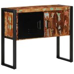 vidaXL Armoire console multicolore 90x35x75cm bois massif récupération