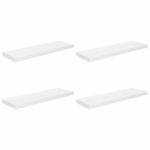 vidaXL Étagère murale flottante 4 Pièces Blanc brillant 80x23 5x3 8cm MDF