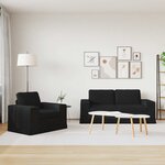 vidaXL Ensemble de Canapés 2 pc Noir tissu